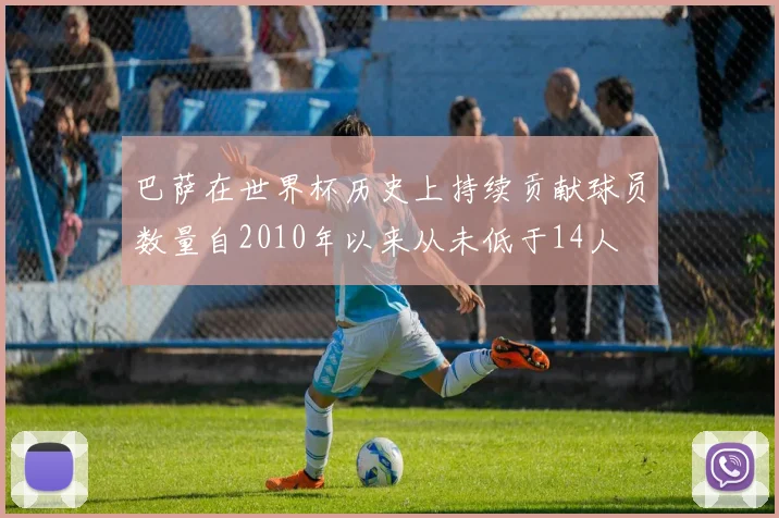 巴萨在世界杯历史上持续贡献球员数量自2010年以来从未低于14人